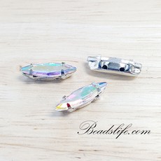 비즈라이프 3*11mm 뽀트 캡보석 30개, 1개, 크리스탈AB