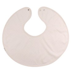 해피코튼 오가닉 똑딱이 엄마턱받이, 브라운도트, 1개