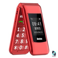 Benten 4G 雙螢幕摺疊手機, 紅色, F60 plus全配, 1個