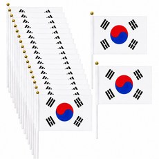 알로하모아 손태극기 미니 천수기 응원 용품, 20개