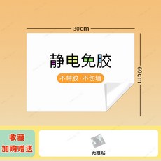 Meoo集市屋 薄款白板貼 白板貼 靜電白板貼 寫字板 無膠白板貼 不傷墻 兒童塗鴉墻 黑板貼 可擦寫字板, 【静电吸附】白板贴 30CM*0.6米