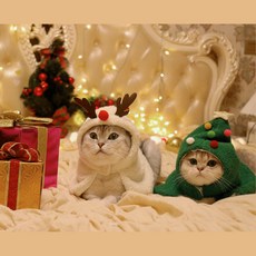 臺灣-出貨 聖誕節寵物服飾 聖誕樹帽子披肩 狗狗貓咪衣服 秋冬節日拍照搞怪裝扮, 綠色聖誕樹,L 【推薦8-12斤】, 1個