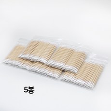 몽당네일 다용도 마이크로 얇은 뾰족 면봉, 5개, 100개입