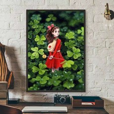 마루 밑 아리에티 애니메이션 무비 DIY 아트 캐릭터 숫자 유화 만화 그림 그리기 장식, 20x30cm, 옵션 D