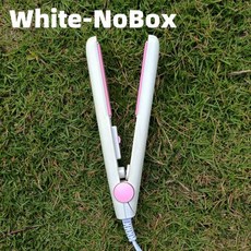 다리미 세라믹 컬링 미니 헤어 스트레이트너 스타일링 도구 플랫, White NoBox, 미국