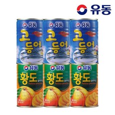 유동ㅣ고등어 400g x3개 +황도슬라이스 400g x3개, 6개