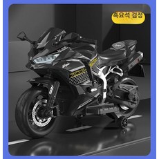 어린이 전동차 전동 장난감 오토바이 바이크 충전식 푸쉬카 유아 원격 아기 자동차 배터리, 전기 구동, 1개, 플래그십 모델블랙수동 조임 7 헬멧과 대형