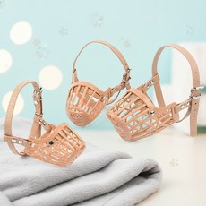 반려견 입마개 길이조절 유연한 튼튼한 소재 바스켓형 산책용 미용용 쏙템, 1개