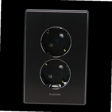 2구(세로)(올블랙) 아트2) 매입콘센트(AL 59000EA 1EA, 본상품