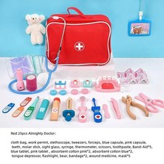 장난감 교육 놀이 목재 시뮬레이션 치과 체크 브러시 치아 의학 세트 역할, style K
