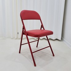 RM디자인 간이 교회 행사용 사무용 접이식 의자, 레드