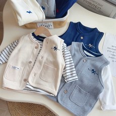 新款年新款韓版兒童開衫馬甲打底衫男童外套女童套裝時尚童裝