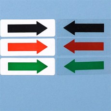 히컴퍼니 사각 화살표 스티커 하자보수스티커, 투명 - 빨강