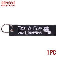 1개 PC 비행 제거 오토바이 자동차 남성용 키체인 자수 태그 패션 선물 장신, Drop A