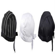 심플 주방모자 위생모자, 줄무늬