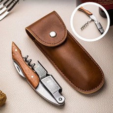 벨라룸 따기 쉬운 전문가용 고급 와인오프너 + 가죽 케이스, 1개, 크롬 실버