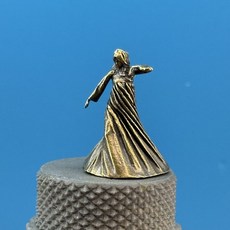 황동 전통 무용 인물 미니 피규어 장식품, 브론즈, 1