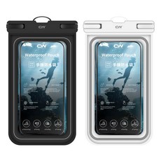 CW極上氣囊手機防水袋 全系列手機通用 可觸控 浮潛 游泳防水包 透明防水袋, 白色, 1個, 白色