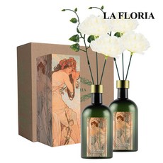 라플로리아 꽃 디퓨저, 2개, 500ml, S1.블랙체리 향/B1. 카네이션L12/화이트