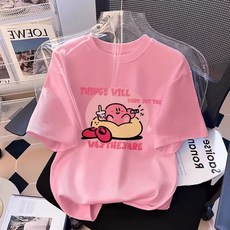 흰색 순면 여학생 반소매 티셔츠 2025년 여름 루즈핏 상의 여학생 여름옷