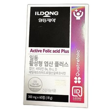 액티브 플러스 활성형 마이 엽산 식품 비타민/미네랄 60정 1개
