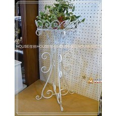 House傢飾 復古洗白圓形花架/花台/花器【限量款/新發售】