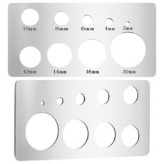 해외 PH PandaHall 비즈 측정 도구 원형 스텐실 눈금자 스테인리스 스틸 템플릿 스톤 진주 다이아몬드 24681012141620mm 2피스 미국매장정품+ 1713113, 해외 PH PandaHall 비즈 측정 도구 원형 스텐