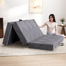 구름숙 3단 접이식 메모리폼 매트리스 휴대용 접이식침대 원룸 기숙사 사무실 간이침대