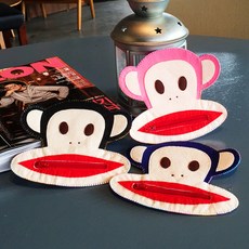 몽키 동전지갑 양말인형 교구, 검정, 1개