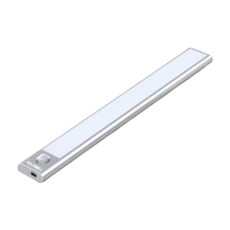 POLYWELL 磁吸式LED感應燈 USB-C充電櫥櫃燈 人體感應三色燈, 2.銀色 30cm-A330, 1件