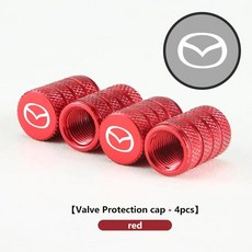 자동차 휠 타이어 밸브 캡 스템 에어더스트 방수 악셀라 데미오 아텐자, 14. MAZ-01W-red-4PCS-, 1개