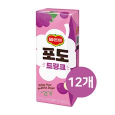 롯데칠성 델몬트 드링크 팩 포도 190ml x12개, 12개
