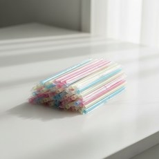 Sinaid 주름 빨대 50개 스무디빨대