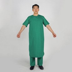 병원 수술실 순면 앞치마 초록색 수술복 스크럽가운 포 간호사 의사