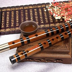 董生華笛子竹笛專業考級苦竹初學成人入門f調自學e調古風笛子, 1個, 整根一節+標準配件+笛筒,降E調