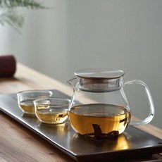 高硼硅玻璃煮茶壺 養生壺 花茶壺 耐熱玻璃茶壺 濾茶壺 冷泡咖啡壺, 500ml 單壺不帶杯, 1個