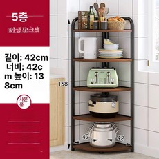 코너 수납장 침실 북유럽 스타일 저상형 참나무 무늬, 5칸 스틸 42x42x138
