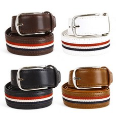 켄코 BEG302 남성 캐주얼벨트 골프벨트 세미정장 면 청바지, 브라운