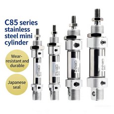 C85N 스테인레스 스틸 미니 실린더 CD85N10/16/20/25 15X30X40X60X75X80X100 C, 09 200mm stroke, 01 C85N8