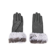 덴츠 사라 페이크 퍼 트리밍 장갑