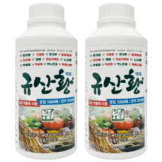 스마트한농부 규산황 2병 친환경살충제 살균제 진딧물 탄저병 총채벌레 응애 노균병 온실가루이 노린재 무름병 흰가루병 적성병 혹명나방 도열병 약, 2개, 500ml