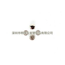 明輝黑色金屬四合扣 633型號 包包配件, 白嚦 銀色 - 15.0 MM, 1個