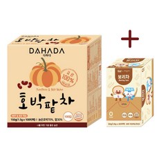 다하다 호박팥차 100티백 + 보리차 20티백 국산 원료로 생산한 우리차, 1세트, 100개입, 2g