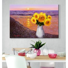 풍수아트 돈들어오는 풍수 해바라기 그림 액자 29종 23.긴급-시작해바라기, 캔버스액자