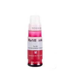 填充墨水 適用於 Canon GI 系列印表機, 紅色（70ML）, 1個