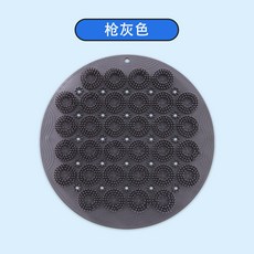 矽膠搓澡刷，搓背按摩洗澡刷，浴室防滑腳墊，懶人神器, 膠搓背墊-槍灰色(環保無味）,30x30cm兩件裝, 1個
