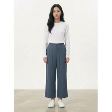 올리비아하슬러 다크블루 쿨스킨 와이드 밴딩팬츠 OHCMPT001