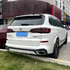 신형 BMW X5 G05 루프 스포일러 19-23년 ABS 유광 블랙 자동차 리어 트렁크 립윙 호환, 카본 룩