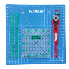 【CT-2020 RS】旋轉切割墊套組，含18mm輪刀、切割墊、10*10 定規尺、3*15 雙色縫份尺，手工藝必備