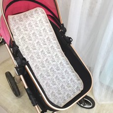 嬰兒車隔尿墊推車墊夏季寶寶坐墊推車涼蓆專用躺墊透氣吸汗靠墊, 1個, 木槿花40*80cm:均碼